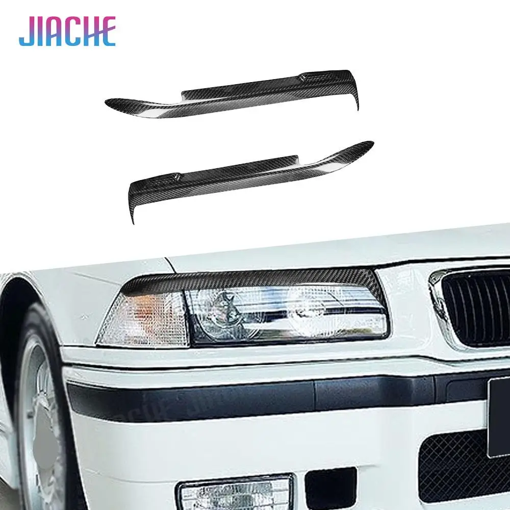 

For BMW E36 1992-1998 Carbon Fiber Front Headlight Eyebrow Eyelids Cover Trim Headlamp Eyebrow Eyelid Sticker Car Styling