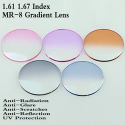 1.61 1.67 Index Single Vision Aspheric Gradient Lens Prescription Myopia Presbyopia Eye Glasses Lens Anti-Reflective UV400 RS610