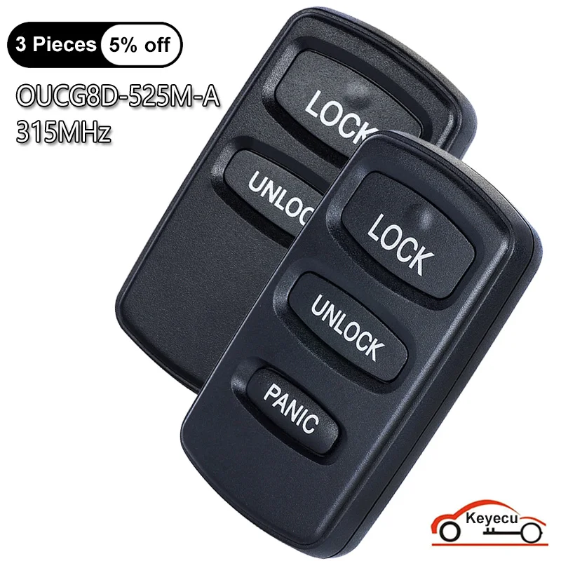 

KEYECU 2 3 Buttons 315MHz for Mitsubishi Lancer Eclipse Outlander Diamante Montero Sport Auto Remote Key Fob FCC# OUCG8D-525M-A