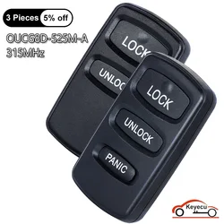 KEYECU 2 3 przyciski 315MHz dla Mitsubishi Lancer Eclipse Outlander Diamante Montero sportowe pilot zdalnego sterowania samochodowe FCC # OUCG8D-525M-A