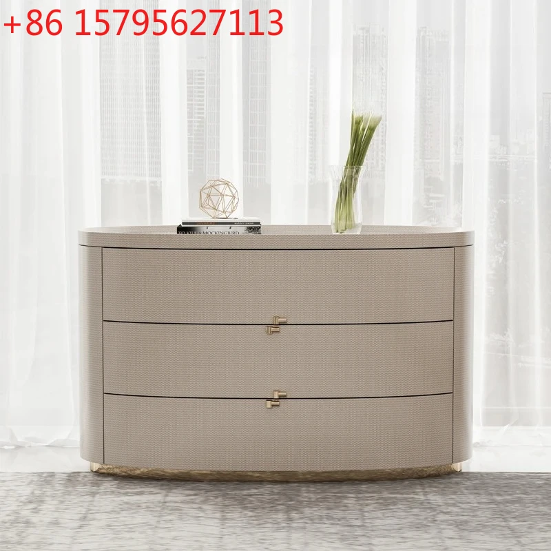 

легкий роскошный сундук, минималистская роскошная спальня, шкафчик, гардеробная, платформа Nakajima, шкаф с тремя ведрами на конце кровати