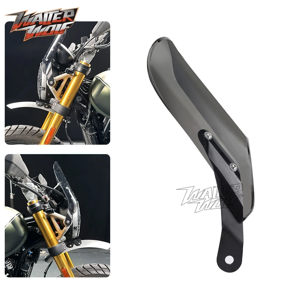 Retro Smoke Windshield Motorcycle Windscreen For Speed 400 Scrambler 400X Scrambler400X 2024-2025 Wind Deflector Spoiler Airflow - Image 5