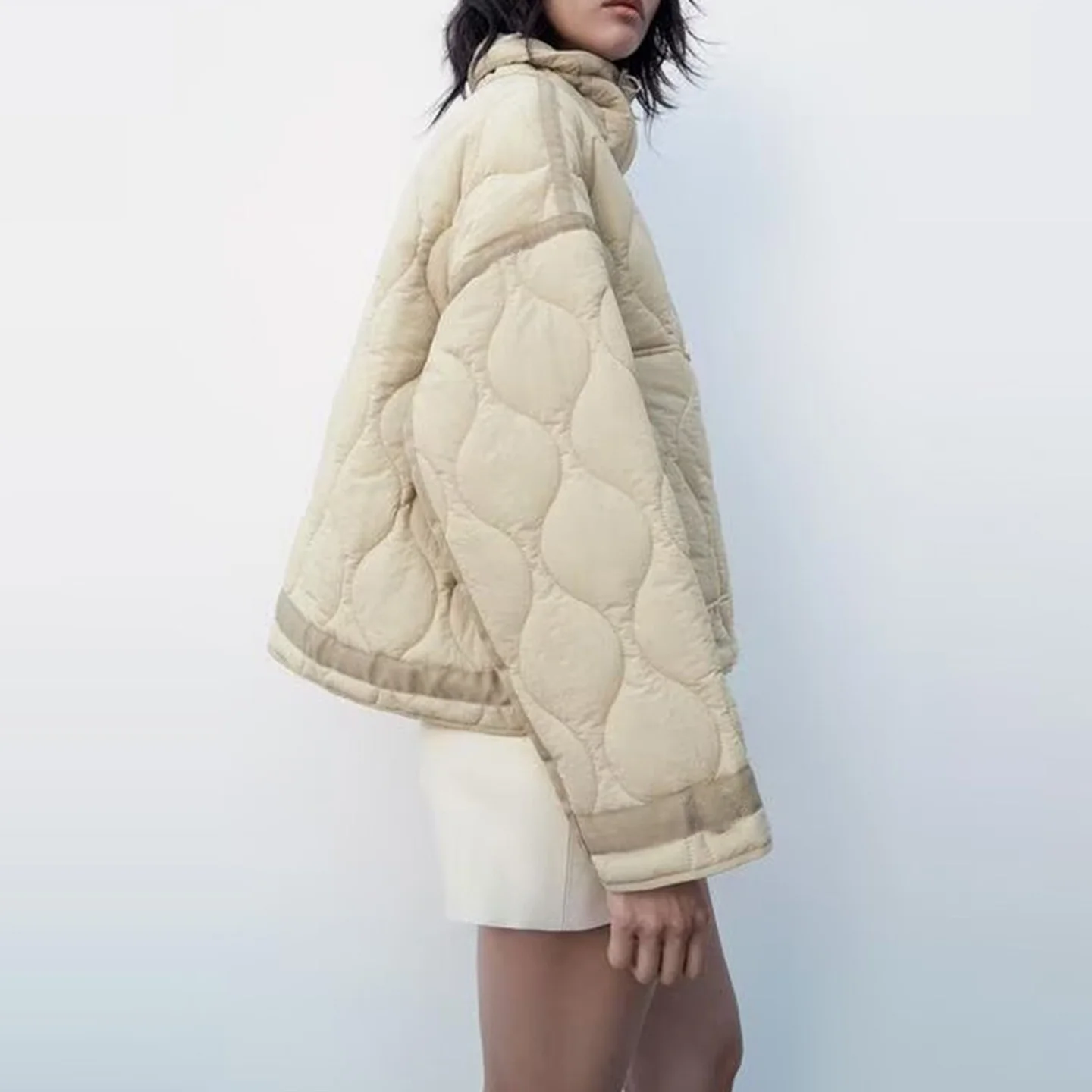 معطف نسائي من Faionable عقدة مزخرفة من Jaet وصل حديثًا للشتاء، حامل معطف طويل مناسب للإغلاق بسحاب... #3