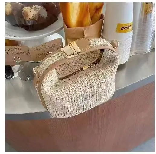 

2025 Woven Straw Bag - Boho Shoulder & Crossbody Purse, Casual Beach Tote for Women