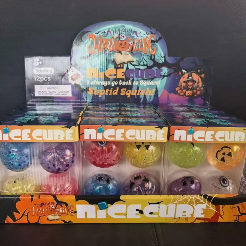 4Pcs Halloween Squishy Toys, Slow Rising Pumpkin Ghost Bat, Stress Relief Kawaii Squeeze Mochi, Fidget Toy Christmas Gift Kids
