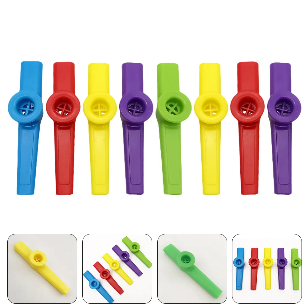 8 Pcs Kazoo 성인 기타 우쿨렐레 반주 내구성 어린이를위한 전문 플라스틱 악기