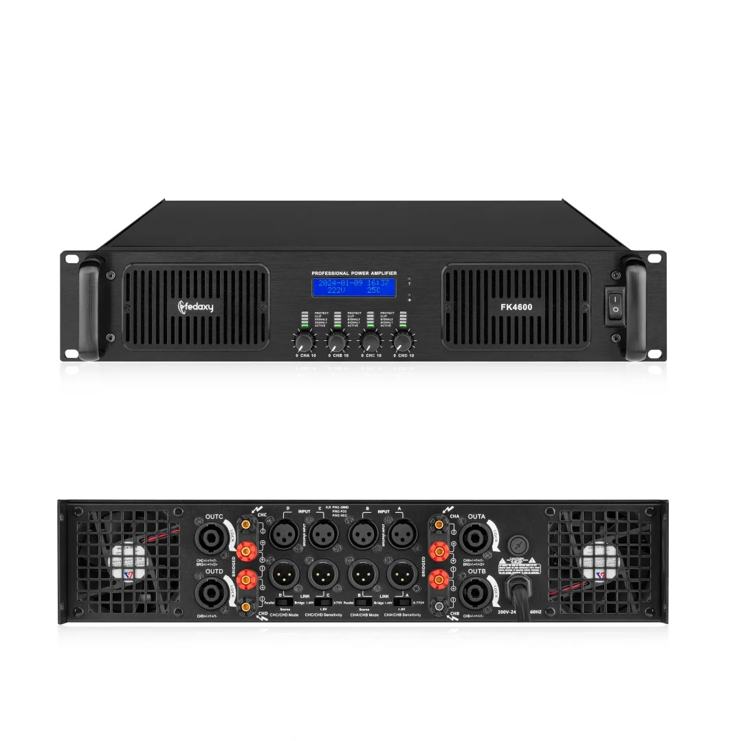 

unique features 4 channel dj amplifier machine 1200watts audio amplifier with high frequency response