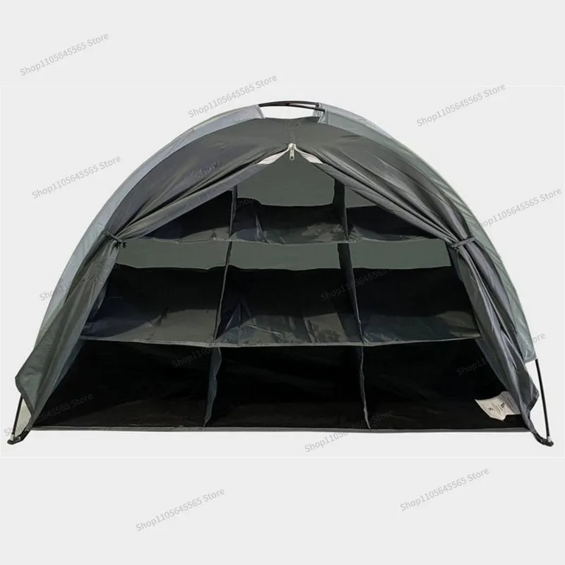 Outdoor storage cabinet, camping shoe cabinet, shoe rack tent, foldable 9-compartment portable storage cabinet
