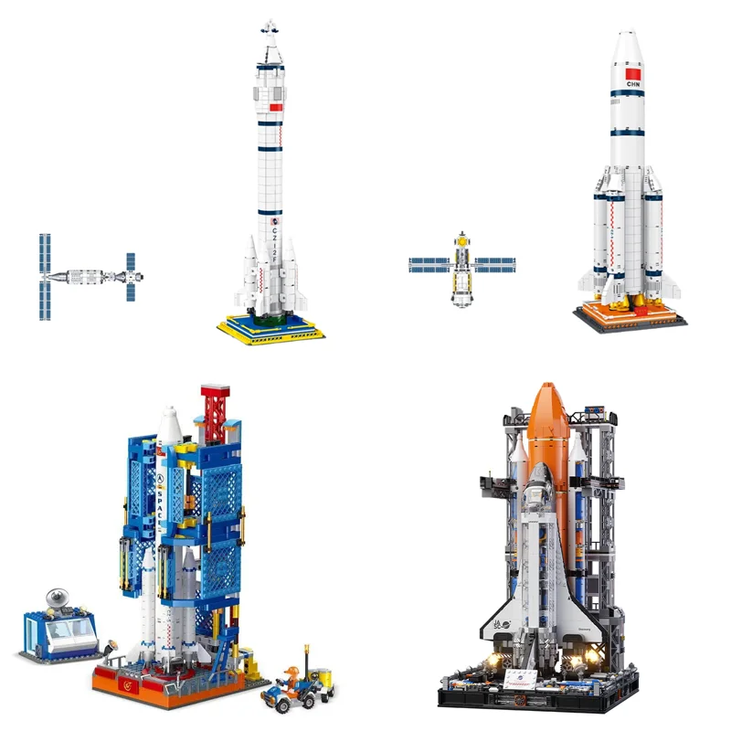 

Строительные блоки серии Space, сборка модели суперракета, игрушки «сделай сам», развивающие игрушки, подарки на день рождения для взрослых и детей