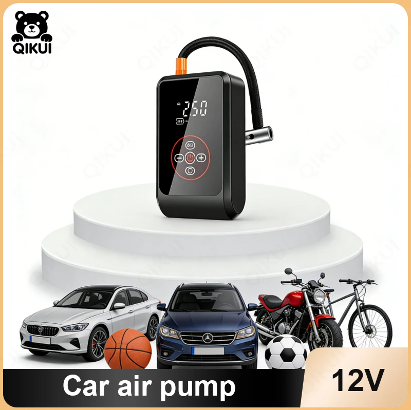 Portable Car Air Compressor for Tire Inflation High Pressure Electric Air Pump for Automotive Emergency Power Supply Jump