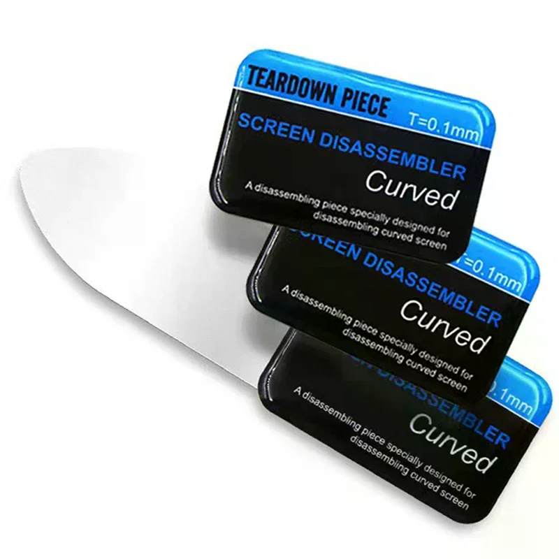 1/3 قطعة معدنية مسطحة لينة شفرة المخل حدق فتاحة طقم تصليح للهاتف المحمول كسر شاشة إزالة الصمغ أدوات فتح البطارية #5