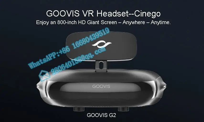 GOOVIS Cinego G2 Cinema VR Headset 3D Theater Goggles,with  OLED 1920x1080x2,HD Giant Screen Display Compatible with Set-top