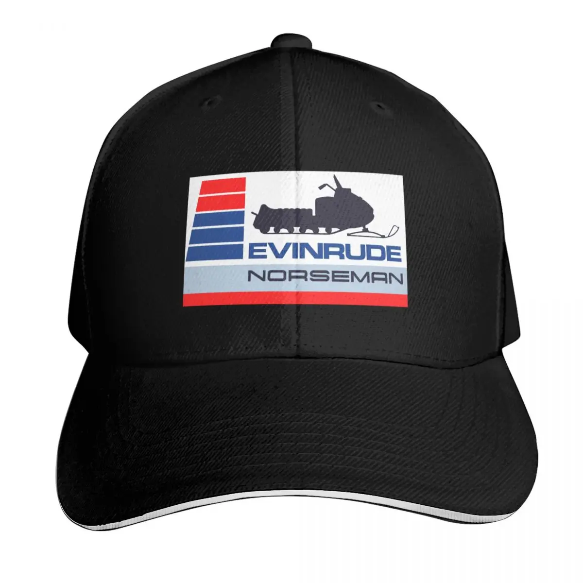 Evinrude Norseman Snowmobiles Baseball Cap Quick Dry Performance Cotton Twill Breathable Contrast Two Tone Brim