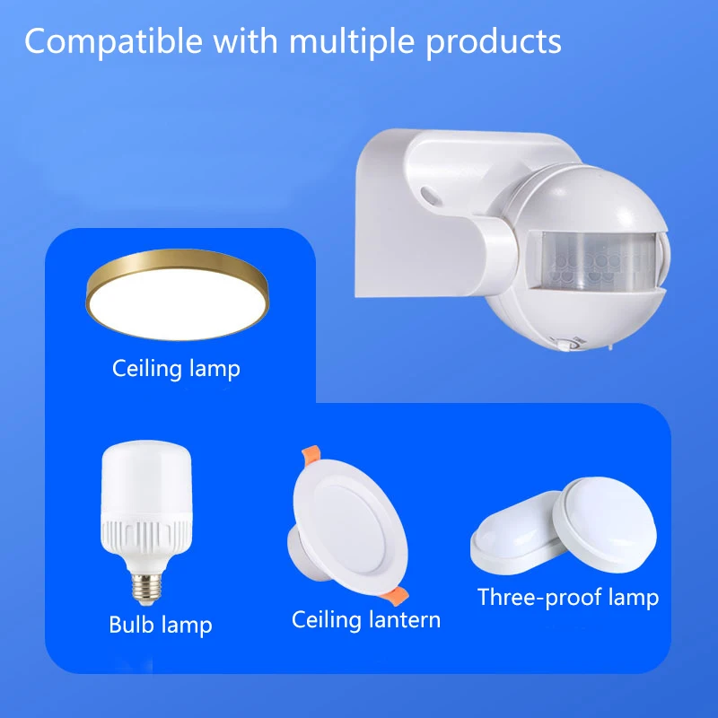 

220V Infrared Human Body Sensor Switch Intelligent Corridor Delay Adjustable Controller for Household Lighting Control