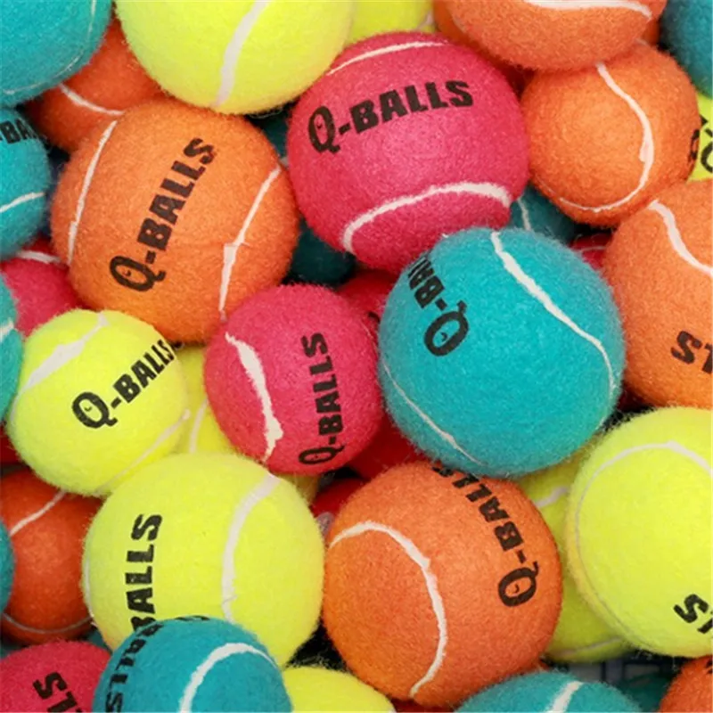 4 Teile/satz Hundespielzeug Q-MONSTER Dickwandige Naturkautschuk Squeak Kaubälle für Hunde Tennis Interaktive Hüpfbälle für das Training – Detail 8