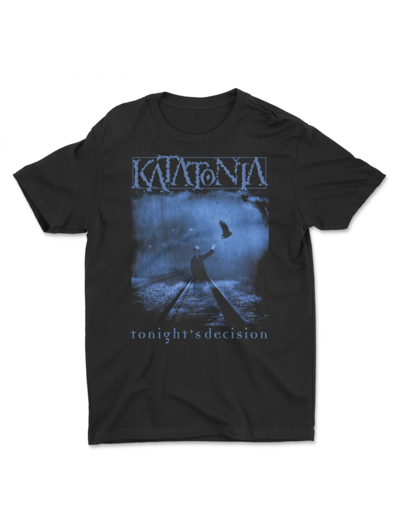 Camiseta Masculina da Banda Katatonia com Estampa de Cena Noturna Boêmia - Padrão Universal para Uso Externo nas Quatro Estações