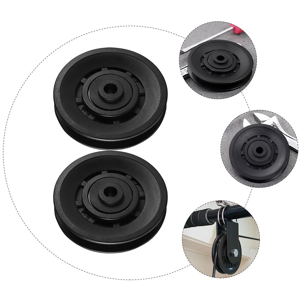 3 Pcs Pulley Wheel Bearing Fitness Tool Metal Plastic Gym Replacement Accessories