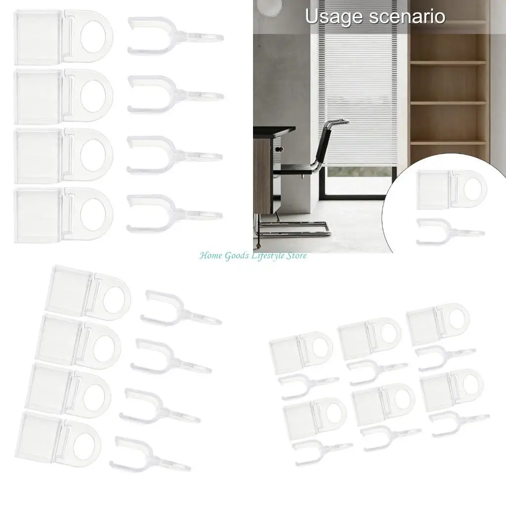 E74E Clear Roller Shade Pull Down Clip,Blinds Lifting Clamps Shade Pulls Blinds Grip