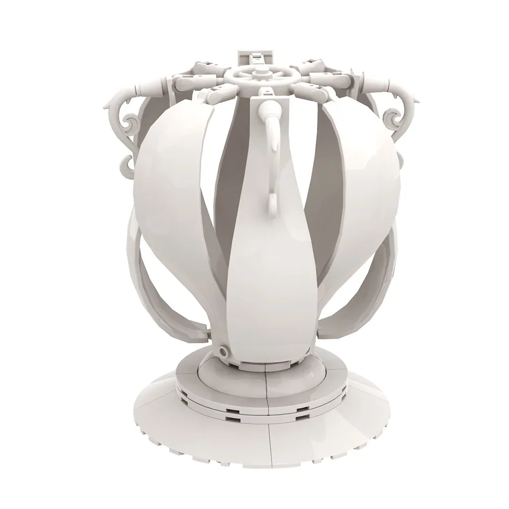 Gobricks MOC ヨーロッパスタイルの白い花瓶ビルディングブロックモデル創造性 4-in-1 白い花瓶レンガ組み立ておもちゃ子供のギフト