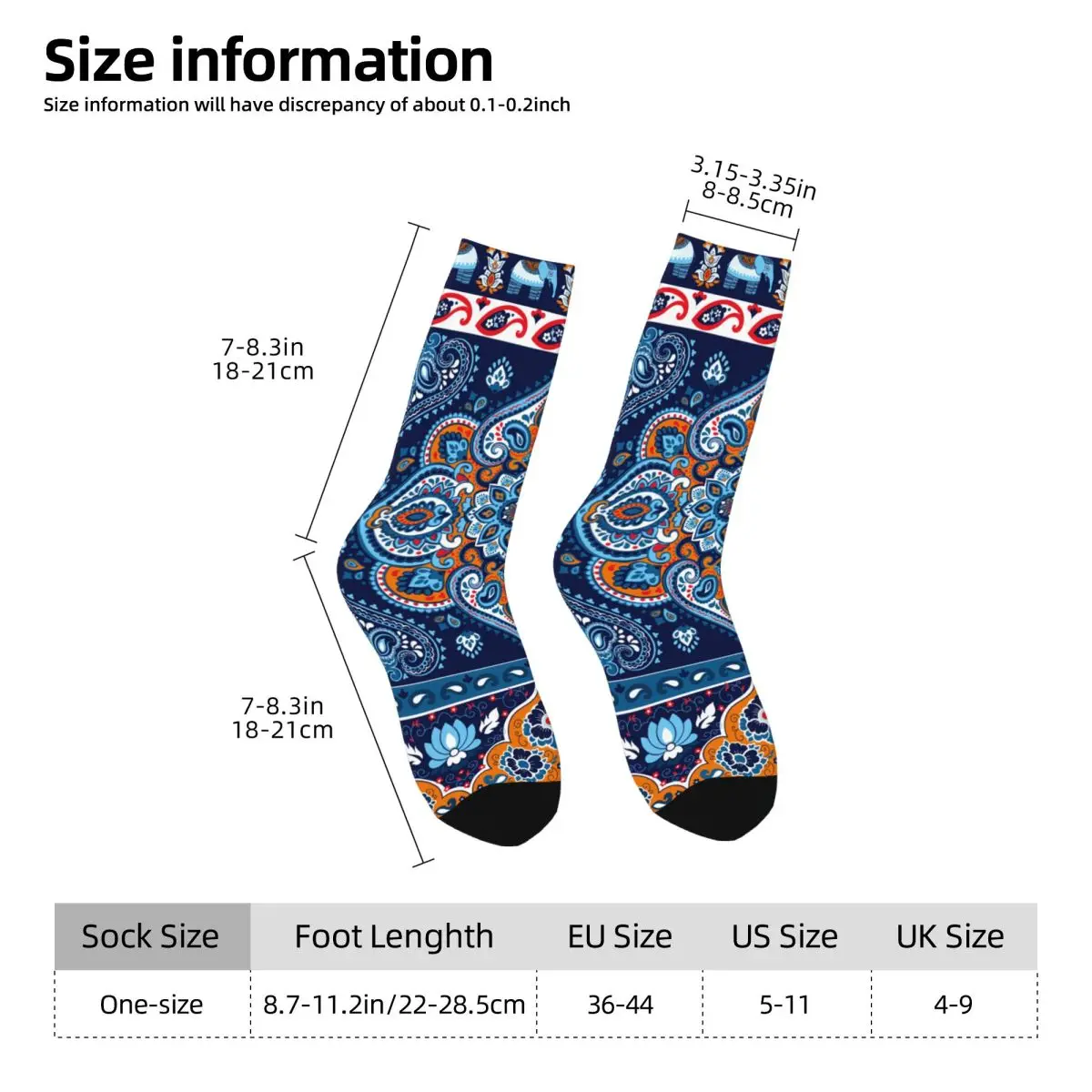 Hip Hop Vintage Mandala Towel Elephant Yoga Crazy Men's Socks Unisex Mandala Harajuku Pattern Printed Funny Crew Sock Boys Gift