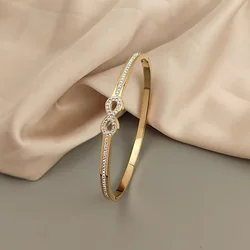Stainless steel gold-plated bracelet infinity symbol five-pointed star love bracelet ladies gift hot sale