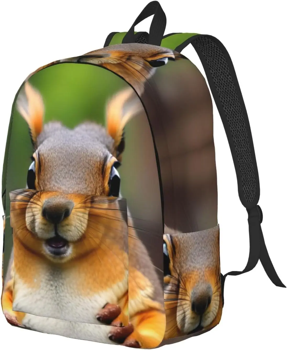 Squirrel Funny Animal print Canvas backpack, fashionable and casual, fit for daily use and outdoor activities