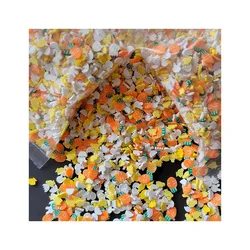 Orange Carrot White Bunny Rabbit Yellow Chicken Easter Mix Polymer Clay Sprinkle Slices For Holiday Party Decoration
