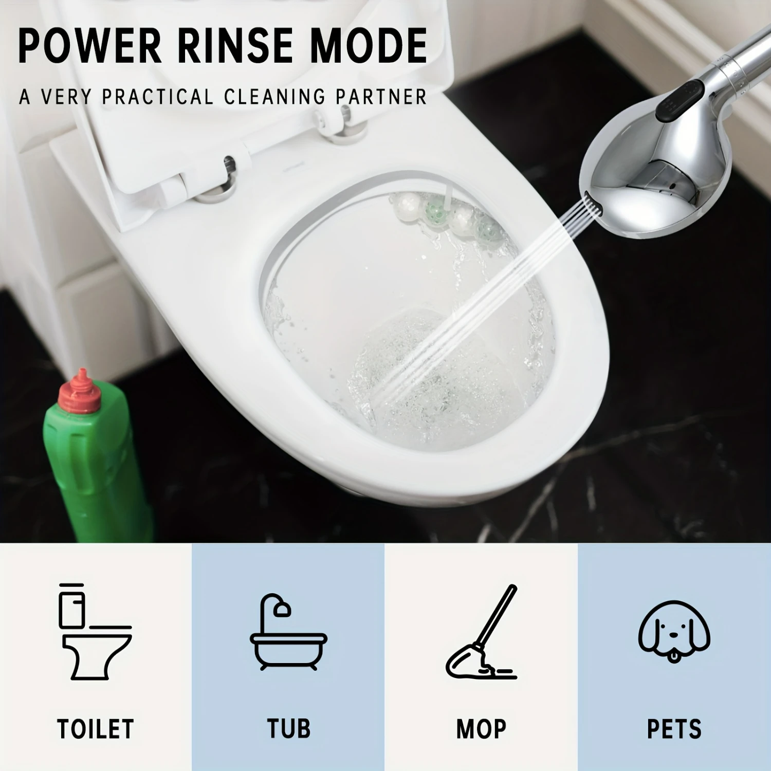 1pc Ultimate High Pressure Filtered 10-Mode Handheld Shower Head Combo with 60