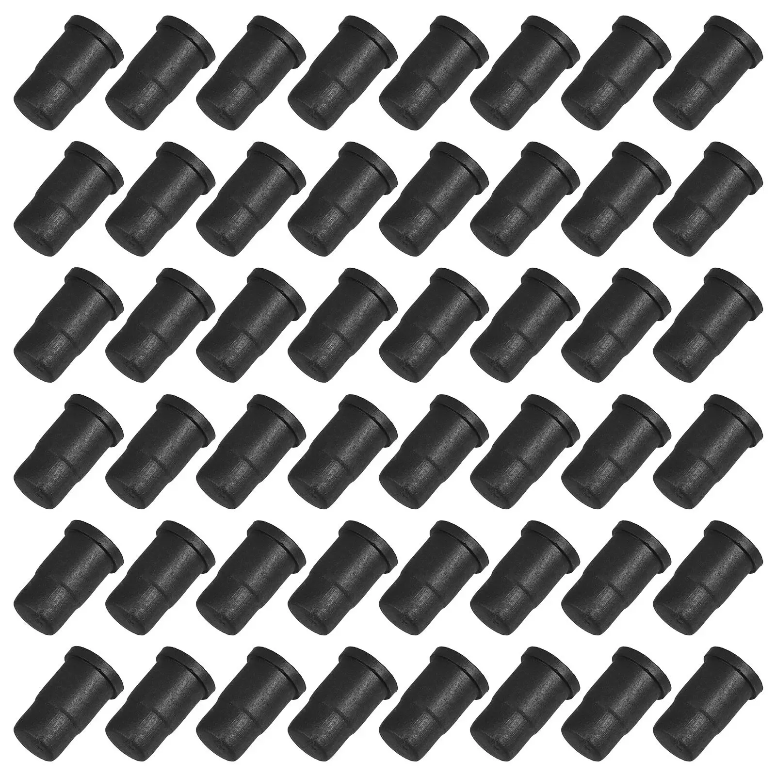 

50Pcs Black Socket Sleeve Clips Wear-Resistant Chair Rod Protector Caps Rolling Chair Wheel Socket Replacement for Office Home