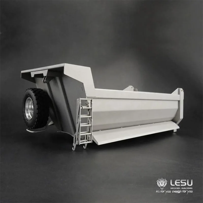 1/14 Truck hydraulic dump bucket LESU front cylinder hardbound U bucket  mud head DIY modified car model