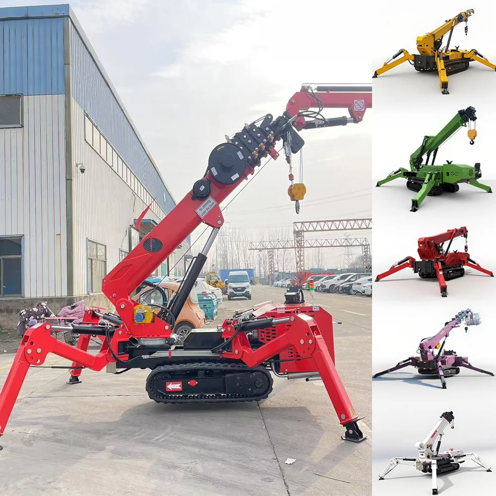 P-855 ZMT Construction Multi-Functional Foldable Spider Crane CE/EPA Certified 10 Ton 12 Ton Spider Crane With Man Basket