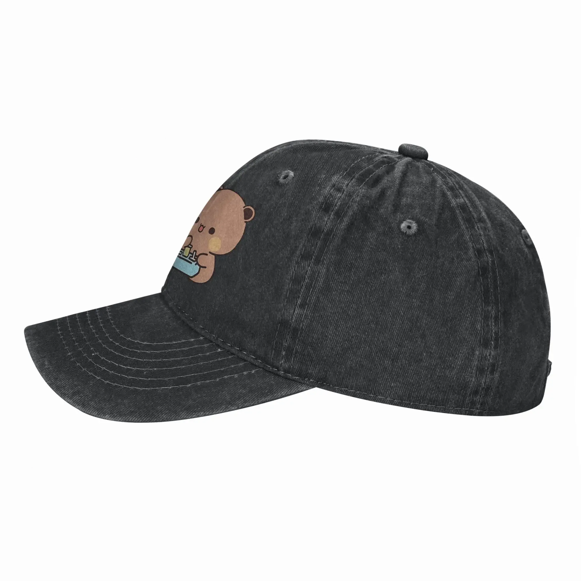 New Bubu And Dudu Eating Popsicle Together Sun Baseball Cap  Streetwear Men Adult Washed Trucker Hat Sunscreen Baseball Caps