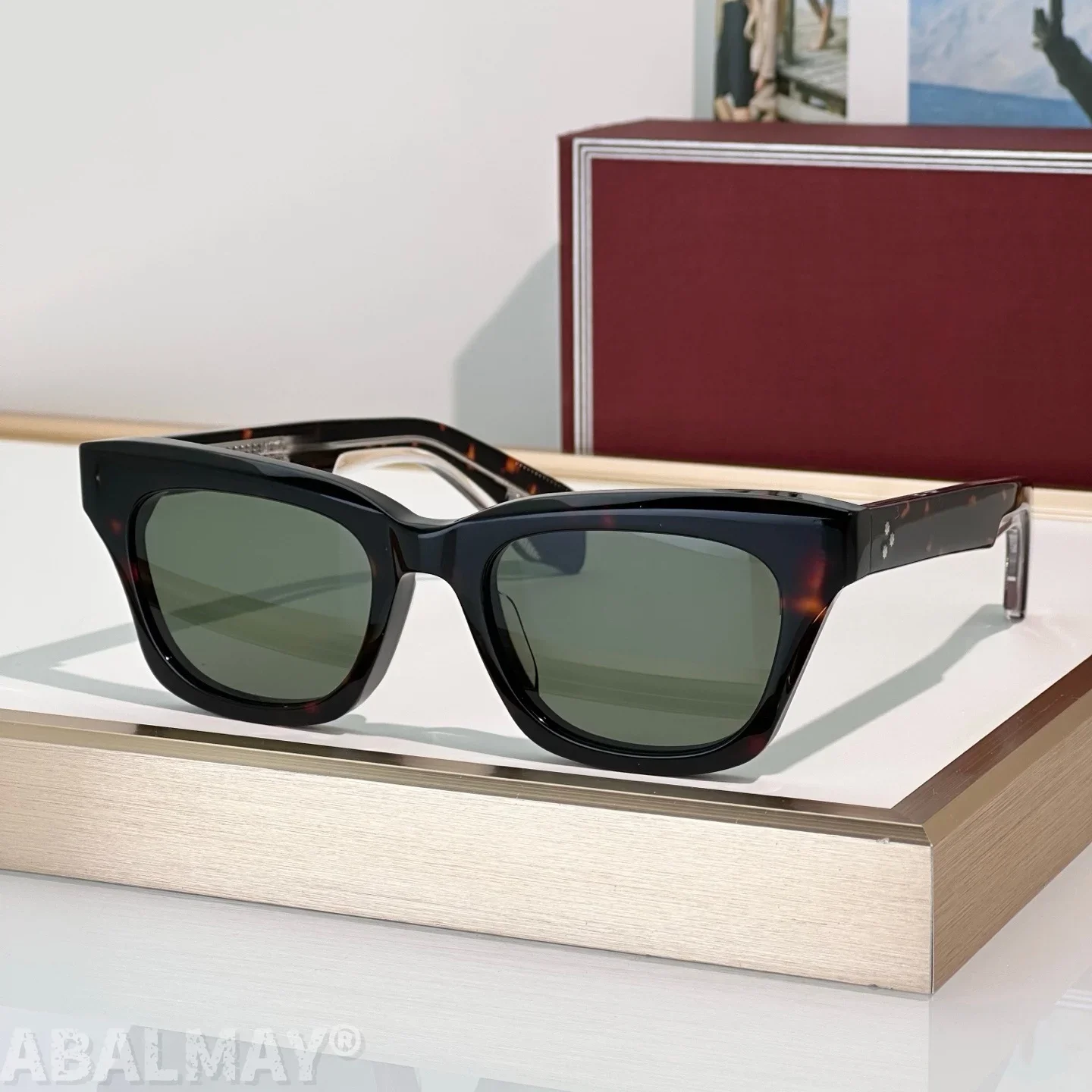 

JM DEALAN-EPOXY 50mm Top Quality Mens Sunglasses for Women Retro Trend Luxury Acetate UV400 Designer Sunglasses Frame