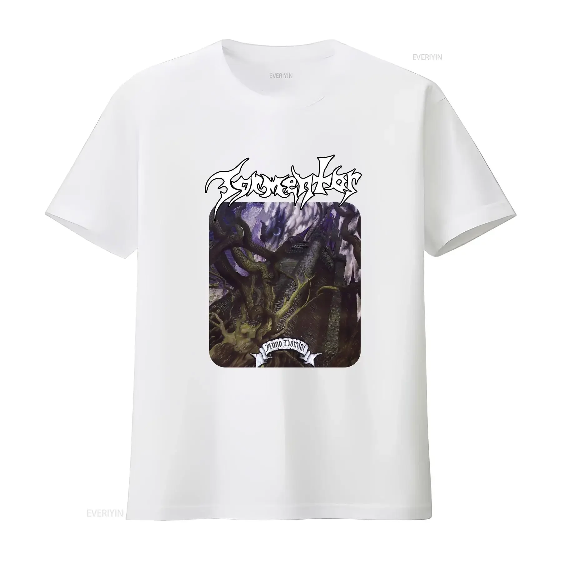 محدودة NWT Tormentor Anno Domini المجر الأسود المعادن الفرقة الموسيقى تي شيرت S 4XL خمر غسلها مصمم الأزياء الملابس