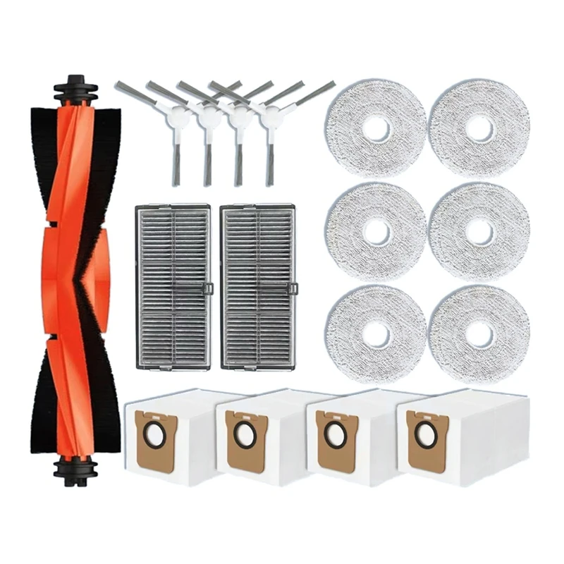 A44F-For Xiaomi Mijia M30S D103CN استبدال أجزاء المواد الاستهلاكية الرئيسية الجانب فرشاة فلتر Hepa ممسحة القماش كيس لجميع الغبار الملحقات