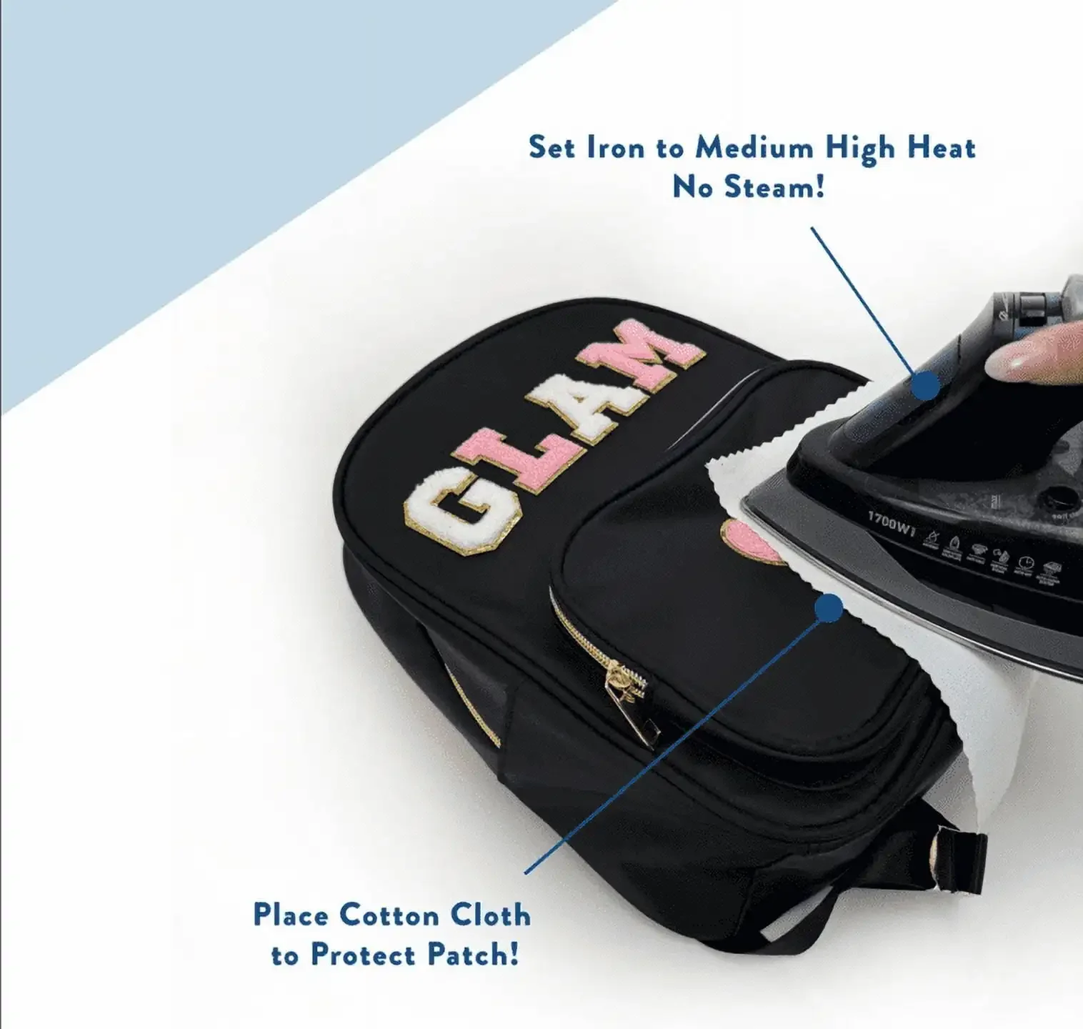 Nylon Backpack, Customizable Travel Book Bag for Crafts, School, and Everyday Use, Black