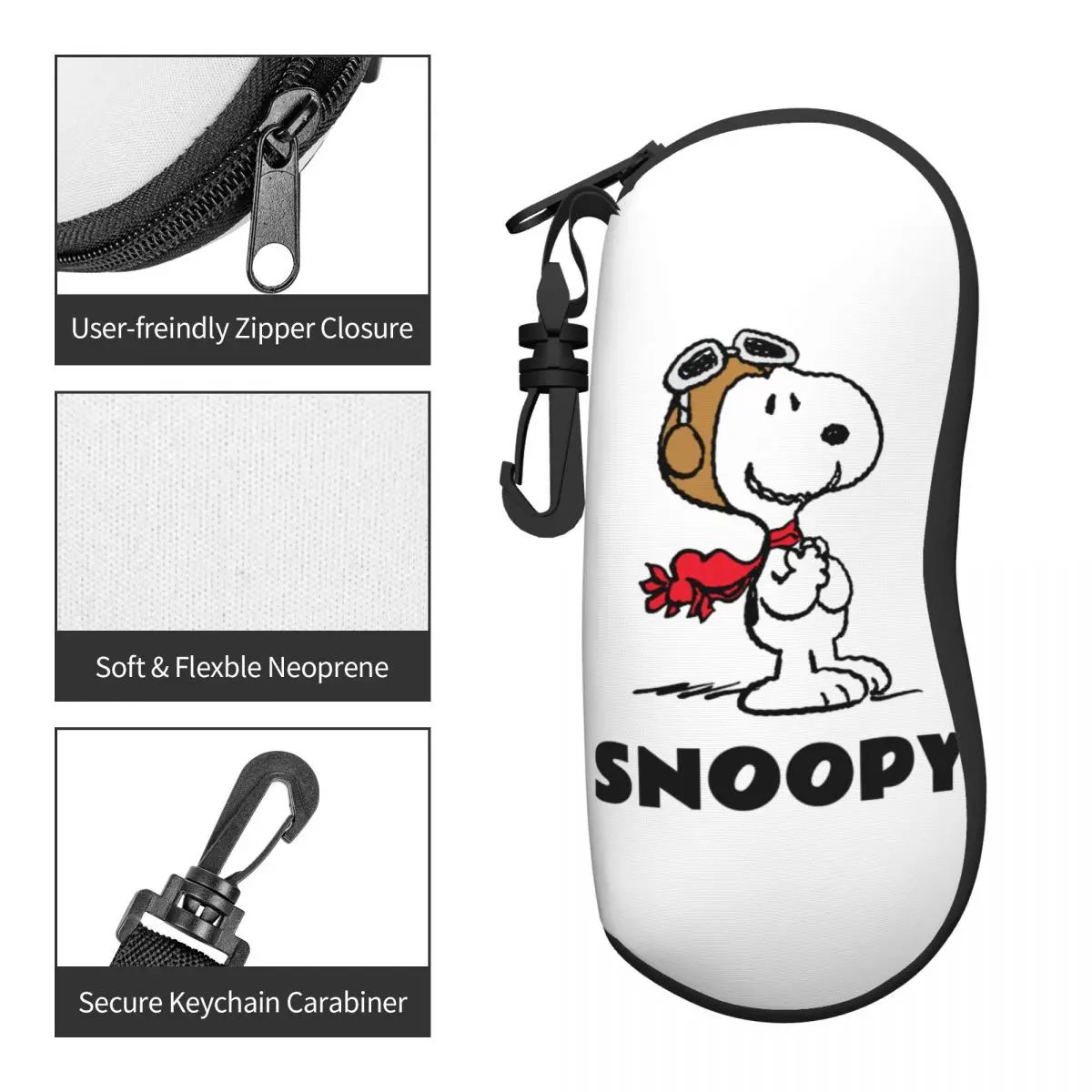 Peanuts Snoopy Flying Ace astuccio per occhiali scatola leggera scatola per occhiali regalo scatola per occhiali da sole