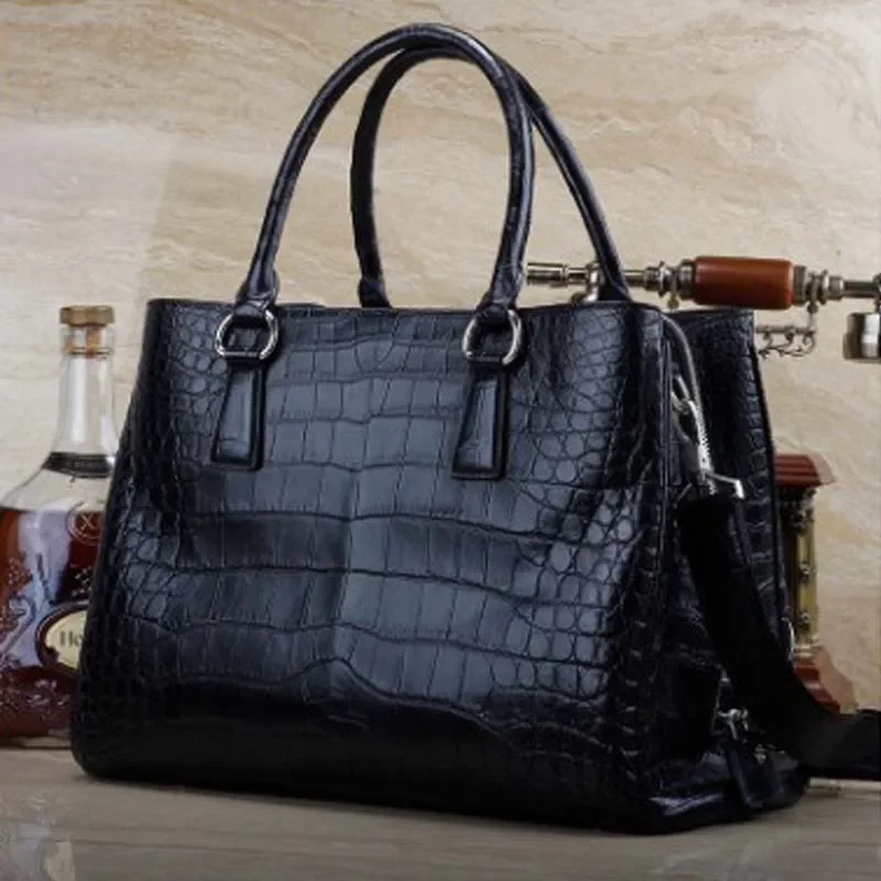 ourui crocodile skin  women Rome package  black  handbag  package  female women bag