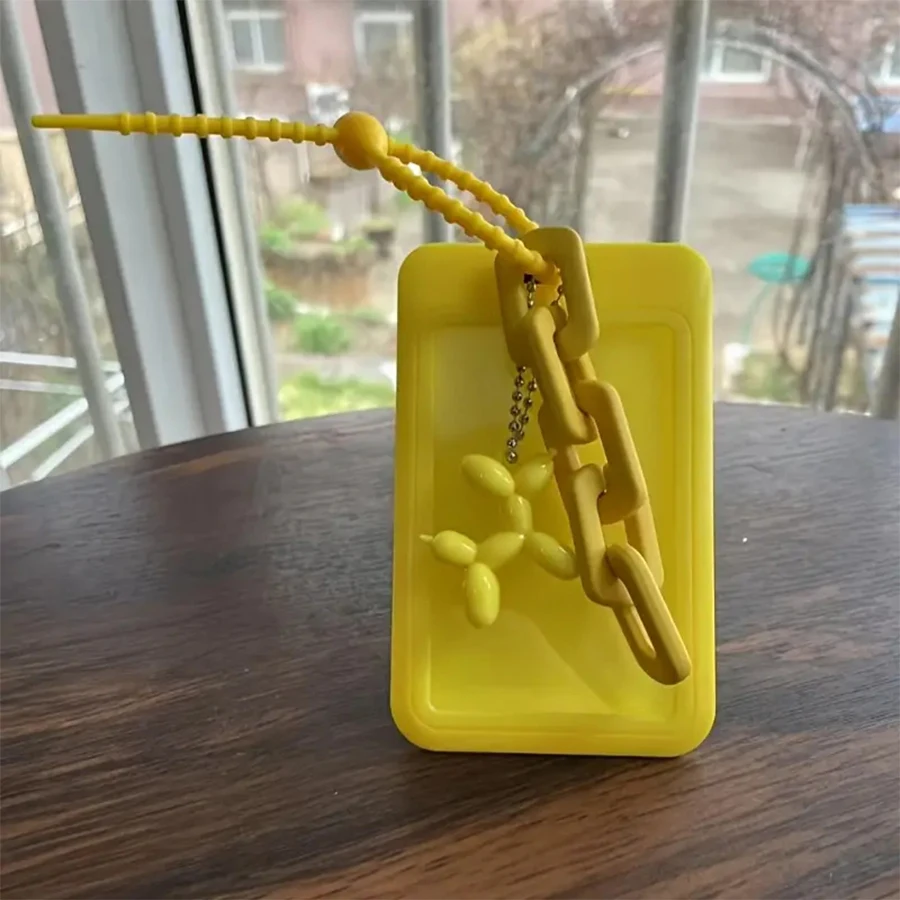 Clear Acrylic Kpop Photocard Holder Black Credit ID Card Protective Case Photo Display Holder Bag Pendant Keychain