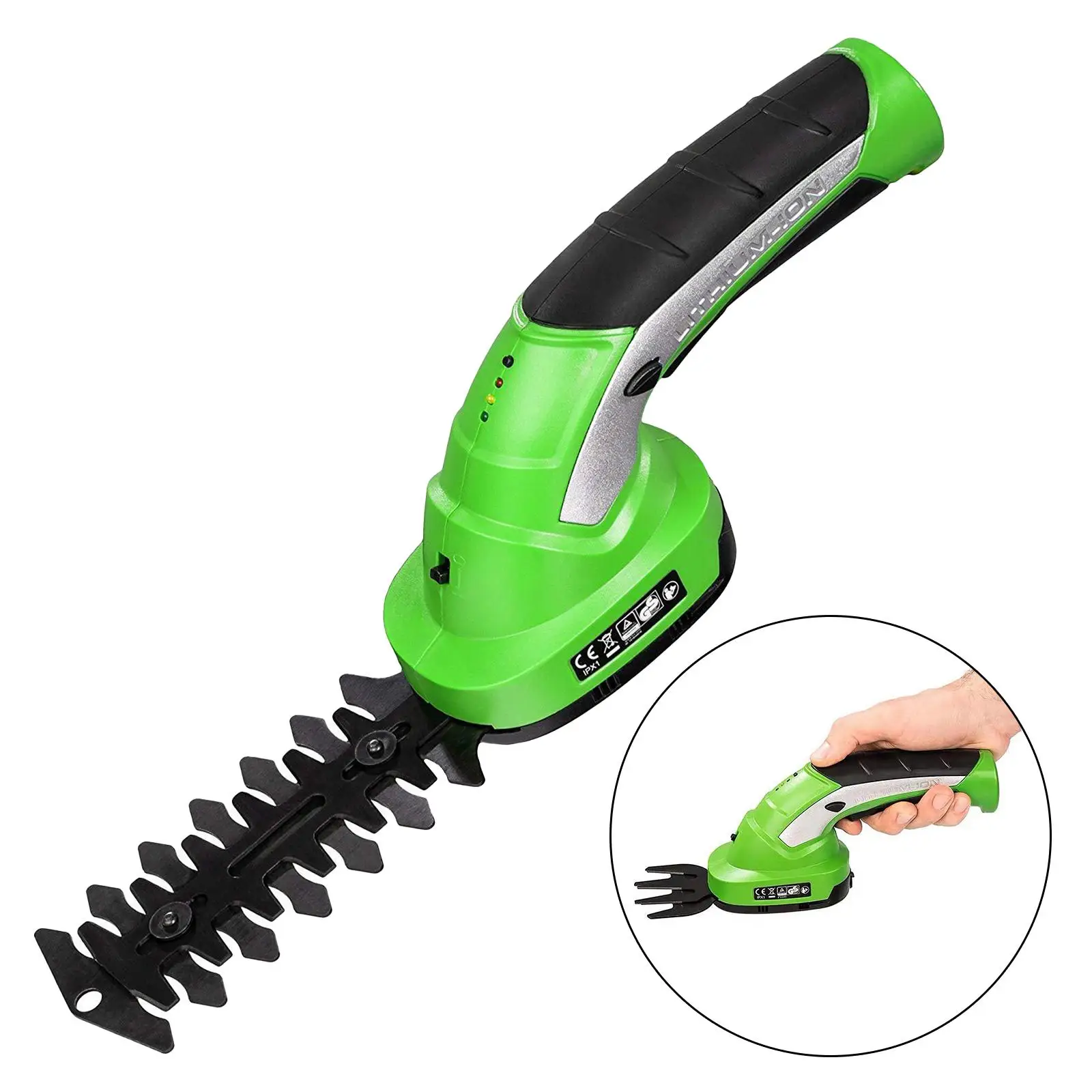 

Беспроводной триммер для живой изгороди, портативный электрический ручной триммер, триммер для травы, ножницы для ветвей, кустарников, сорняков, садового газона