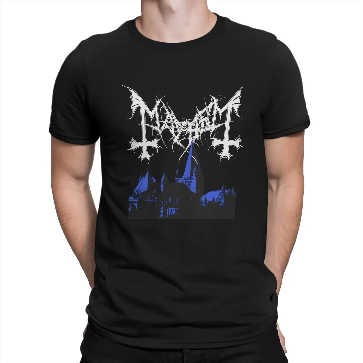 Mayhem De Mysteriis Dom Sathanas Men's T Shirts Norwegian Band Mayhems Fashion Tees Short Sleeve O Neck T-Shirts Pure Cotton