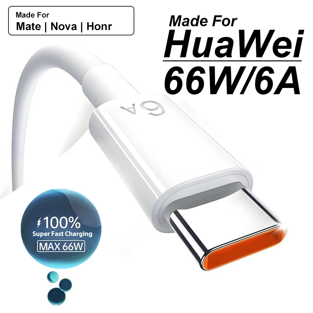 

PD 66W USB Type C To Type C Super Charger Cable For Huawei P80 70 60 Ultra Mate 70 60 Pro RS XT 10 9 nova 14 13 12 11 Data line