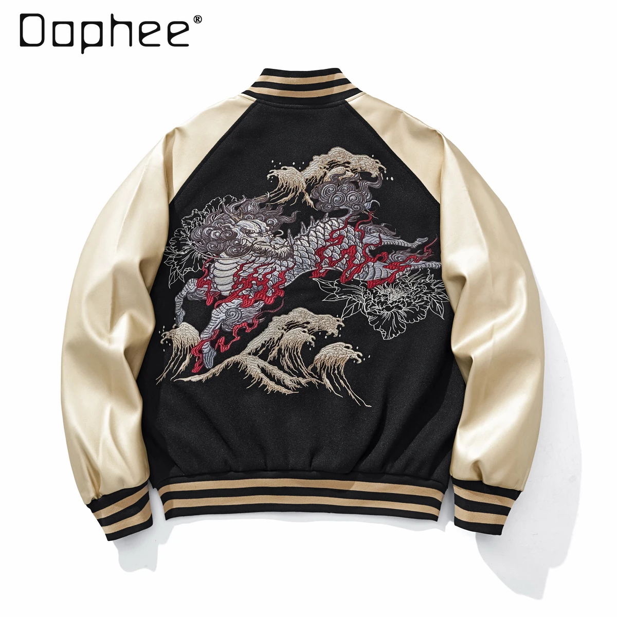 

Heavy Industry Embroidered Jacket Jacket Baseball Coat Autumn Winter Handsome Men Loose Casual Jacket PU Leather Sleeve Jackets