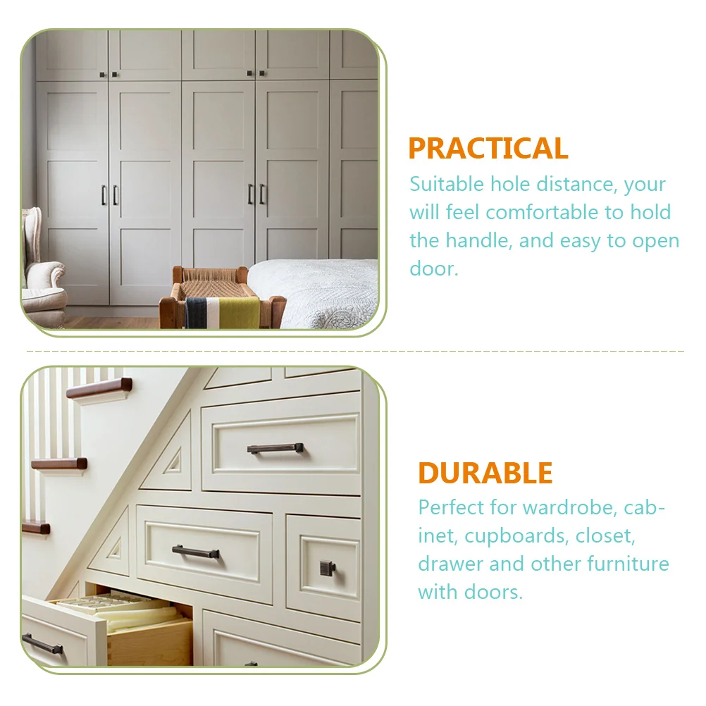 

3 Pcs Cabinet Door Handles Aluminum Alloy Drawer Pulls for Kitchen Wardrobe Closet Furniture Durable Easy Install