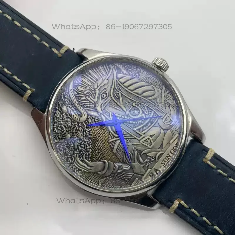 Wandering coin watch Egyptian pyramid sun god theme high relief dial personalized original automatic mechanical watch