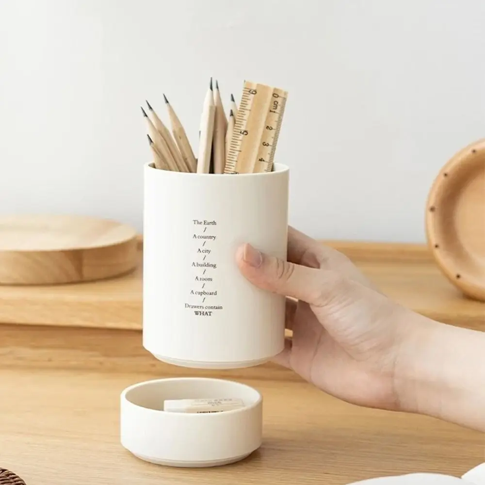 Layered Desktop Pen Holder Large Capacity Portable Makeup Brush Holder Multifunctional Pen Organizer Student Stationery