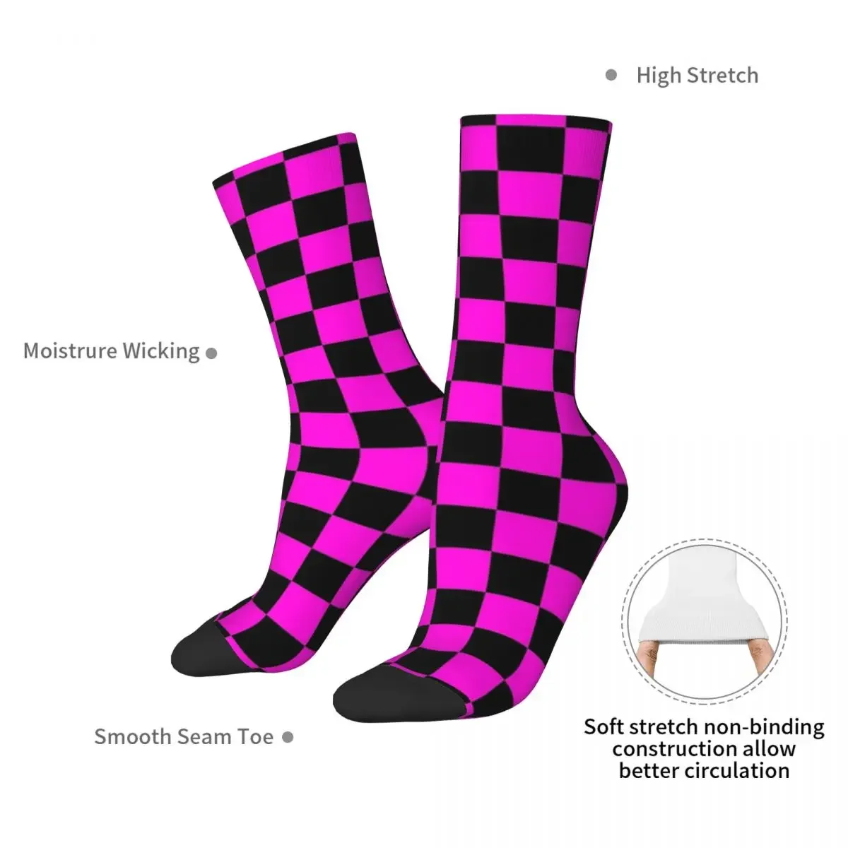 Missing Texture Socks Harajuku Super Soft Stockings All Season Long Socks Accessories for Man's Woman's Birthday Present