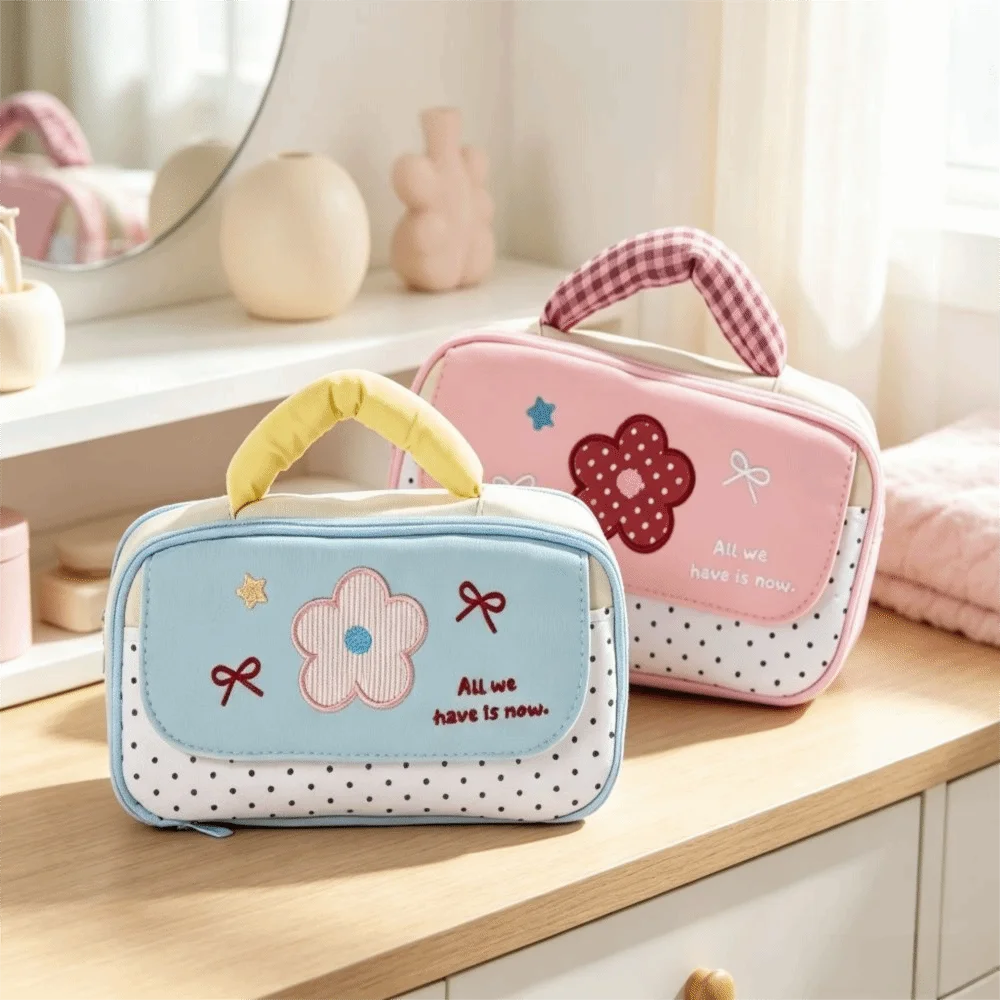 Soft Handle Stationery Bag Large Capacity Multi-Layer Pen Pouch Multi Pocket Zipper Closure Pencil case School Supplies