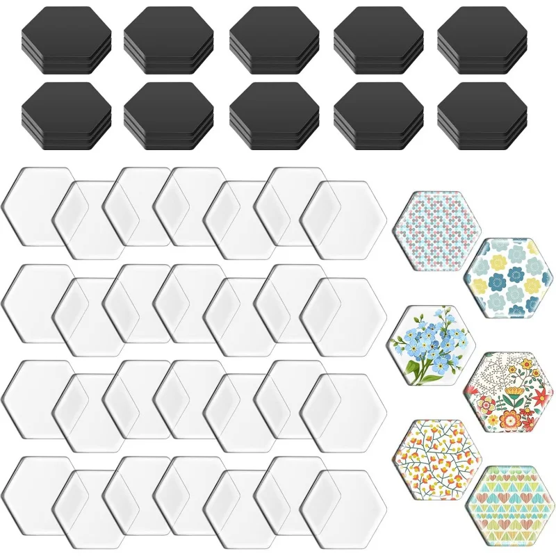10 Pcs 6.5cm Sublimation Blank Octagonal Fridge Magnets for Refrigerator Decoration