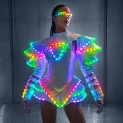 New Arrival Bride Light Up Luminous Clothes LED Costume Ballet Tutu Led Dresses For Dancing Skirts Wedding Party